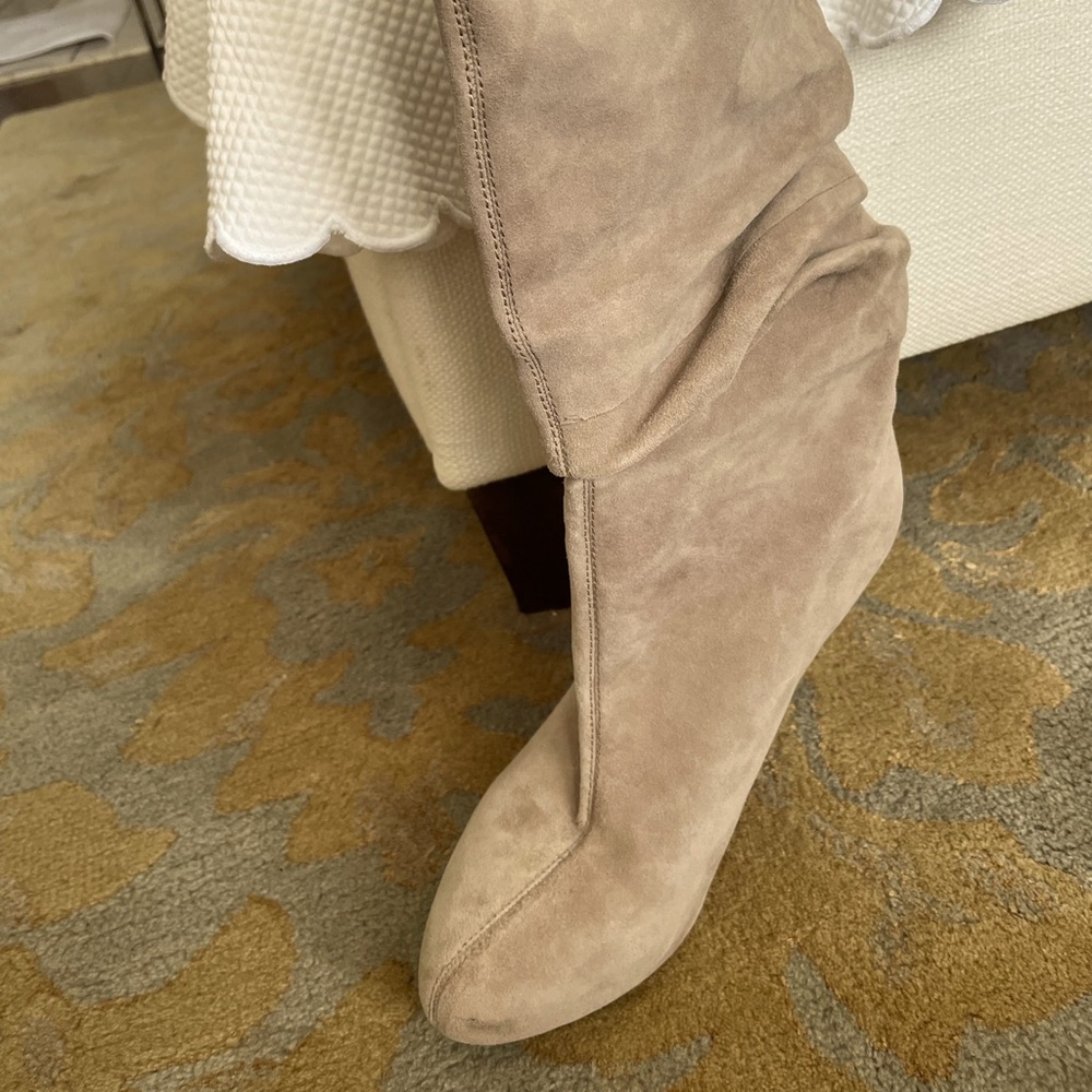 Below the knee taupe boots- Banana Republic